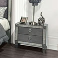 thumbnail image 3 of Furniture of America Marsente 2-Drawer Solid Wood Gray Nightstand, 3 of 5