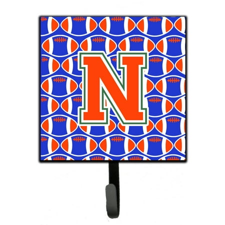 

Carolines Treasures CJ1083-NSH4 Letter N Football Green Blue and Orange Leash or Key Holder 7Hx4.25W multicolor