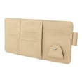 thumbnail image 4 of LOVIVER Car Sun Visor Organizer Storage Pocket PU Leather Beige without Zipper, 4 of 8