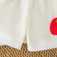 thumbnail image 6 of HCNTES Toddler Girl Outfit Soft Waffle Knit Strawberry Graphic Tee and Shorts 2-Piece Set for Daily Wear Summer Toddler Girl Clothes, 6 of 8