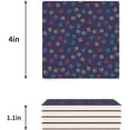 thumbnail image 3 of RYLABLUE Merry Christmas Theme Set of 4 Coaster for Drinks, Absorbent Ceramic Stone Coasters Cup Mat with Cork Base for Home Kitchen Room Coffee Table Bar Decor, 3 of 4
