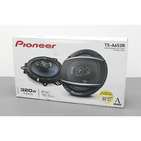 Pioneer High Efficient Adjustable Car Speakers with Cables, PP Black, 6-1/2