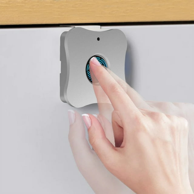 LSLJS Empreinte Digitale Cabinet Lock, Smart Biometric Cabinet Lock, Home & Office Cabinet de Fichiers Cachés Locks, USB Rechargeable Serrure de Tiroir Sans Clé, Cabinet Lock