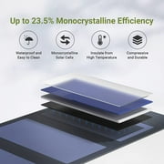ALLPOWERS 21W Foldable Solar Panel with 10000mAh Power Bank, 3 USB Ports Portable Solar Charger for Camping Hiking