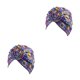 thumbnail image 4 of Minnieouse Nudo Turbante Estampado Hijab Beanie Estilo bohemio Gorros plisados ​​Accesorios para el cabello femenino Gorro Banquete de tipo 10 2piezas, 4 of 6
