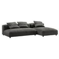 thumbnail image 1 of Solace2-Piece Modular Upholstered Fabric Sectional Sofa With Chaise in Charcoal, 1 of 12