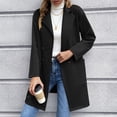 thumbnail image 3 of Para Mujer Chaqueta de Punto con Solapa de Doble Botonadura Frontal Abierta Oficina de Trabajo Chaqueta de Punto de Longitud Media con Bolsillos ANGGREK Otros, 3 of 6