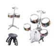 thumbnail image 3 of Kit de tambor de jazz para niños, juguete educativo temprano con taburete, instrumentos musicales de percusión para regalo navideño, fácil de , Style Estilo A, 3 of 8