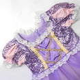 thumbnail image 5 of Girls Rapunzel Princess Dress Halloween Christmas Birthday Party Ball Gown With Accessories, 5 of 7