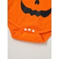 thumbnail image 3 of WESIDOM Newborn Baby Girl Halloween Outfit Infant Clothes Pumpkin Romper Tops Jumpsuit 3PCS 0-18M, 3 of 5