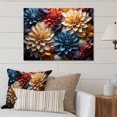 thumbnail image 2 of Designart "Dahlia landscape Vibrant Composition II" Floral Metal Art Print, 2 of 5