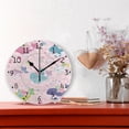 thumbnail image 5 of Colorful Cartoon Whales Beautiful Roses Leaves Round Wall Clock Silent Analog Battery Operated Gold Pointer Home Decor 9.84" Diameter, 5 of 11
