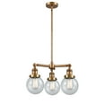 thumbnail image 5 of Innovations Lighting 207-6 Beacon Beacon 3 Light 19" Wide Chandelier - Black / Antique, 5 of 7