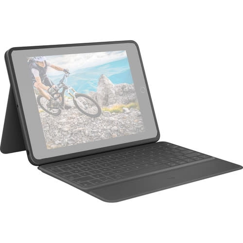 Logitech Rugged Folio Protective Keyboard Case for iPad 7th and 8th Gen,  Graphite
