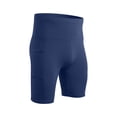 thumbnail image 4 of Mens Cycling Shorts No Padding Biking Shorts with Pockets Tummy Control Athletic Gym Workout Spandex Shorts Navy, Size XL, 4 of 5