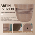 thumbnail image 7 of GreenShip 12 inch Planters for Indoor Outdoor Plants, Large Indoor Outdoor Planters Set of 2, Modern Plant Pots with Drainage Hole, Weather Resistant, 7 of 7