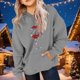 thumbnail image 1 of Cowsor Cute Hoodie for Teen Girls Trendy Bow Print Preppy Hooded Sweatshirts Kids Pullover Long Sleeve School Outfits, 1 of 6
