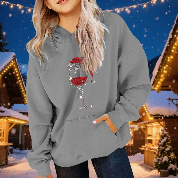 Cowsor Cute Hoodie for Teen Girls Trendy Bow Print Preppy Hooded Sweatshirts Kids Pullover Long Sleeve School Outfits