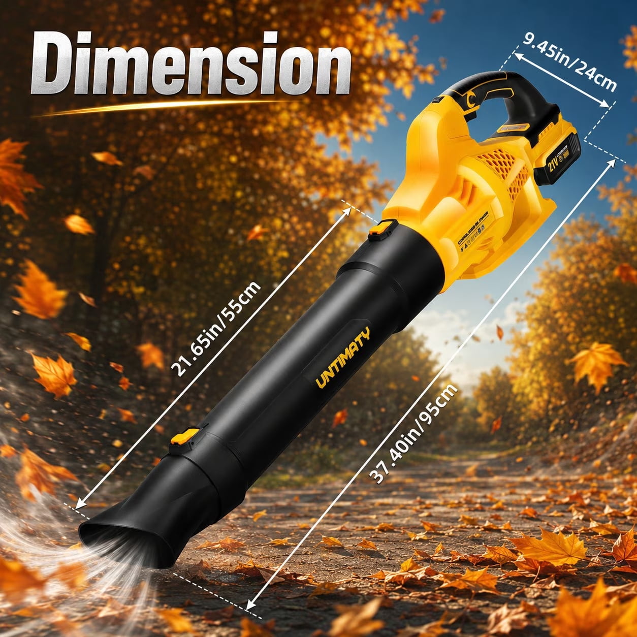 500CFM Cordless Leaf Blower for Lawn Care 2 x 4.0Ah Battery Powered Leaf Blower with 6 Variable Speeds