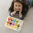 thumbnail image 2 of KOYPTL Ten-color Rolling Ball Game for Toddlers Preschool The Older Autistic Ages 4+,Wooden Board Number Color Matching Game Toy for Learning Sensory Puzzle Maze Game Gift for Christmas Birthday, 2 of 9