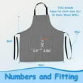thumbnail image 3 of URBY 1pc Plus Size Strip Apron Extra Wide for Kitchen Cooking, Black White, 3 of 7