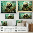 thumbnail image 4 of Designart "Tranquil Emerald Trek" Sloth Wall Decor, 4 of 7