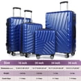 thumbnail image 5 of Nicetravel 4-Piece Hardside Luggage Set,Lightweight suitcase with TSA Locks & Double Spinner Wheels, Navy, 5 of 5