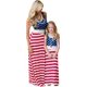 thumbnail image 3 of WIWIQS Verano Lindo Mamá y Yo Boho Rayas Chevron Maxi Vestidos, 3 of 5