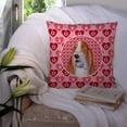 thumbnail image 3 of Hearts Love and Valentine's Day Dog Portrait Fabric Decorative Pillow, 3 of 4
