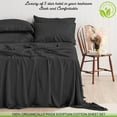 thumbnail image 2 of Shrinita 1000 Thread Count Organic Cotton Bedsheet 6 PC Alaskan King Dark Grey 18" Deep Pockets, 2 of 7