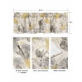 thumbnail image 5 of Yellow Grey Botanical Kitchen Curtain Valances for Windows Farmhouse Short Curtains, Spring Floral Watercolor Rustic Rod Pocket Valance Curtain for Bedroom Cafe Living Room 56"x16", 5 of 8