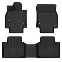 Ikon Motorsports 3D Molded TPE Floor Mats Compatible with 2023-2025 Toyota Crown & Crown Signia Black All Weather Waterproof Anti-Slip Floor Liners, Front 2nd Row Interior Accessories 3PCS