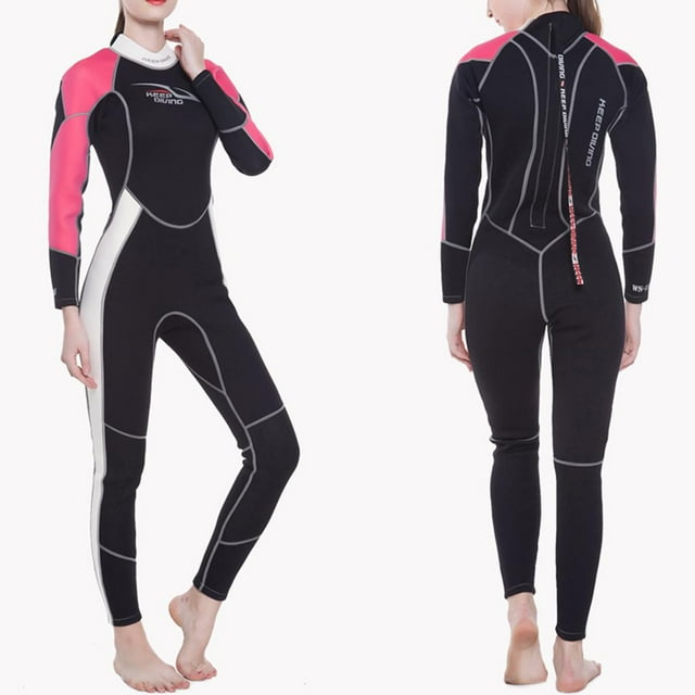 3mm Neoprene Women Full Length Wetsuit with Back Zipper Diving Surfing