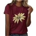 thumbnail image 1 of Camisetas de Manga Corta para Mujeres de Longitud Regular de Poliéster Sólido, Camiseta de Fiesta de Mayo Y Blusa Del Festival para la Primavera Y el Verano, 1 of 3