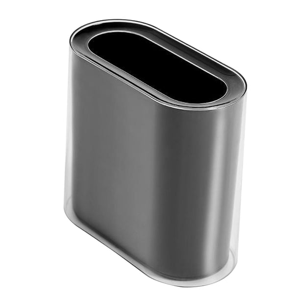 Cubo de Basura de Oficina Pequeño Extraíble, Cubo de Basura Delgado, Práctico Cubo de Basura Rectangular Compacto, para Cocina, Hogar, Hotel Negro Sunnimix Bote de basura