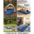 thumbnail image 4 of Lounge Mat Portable Chill Zone Foldable Inflatable Sleeping Pad Thick Memory Foam with Built-In Self Inflating Foot Pump for Camping Gray, 4 of 6