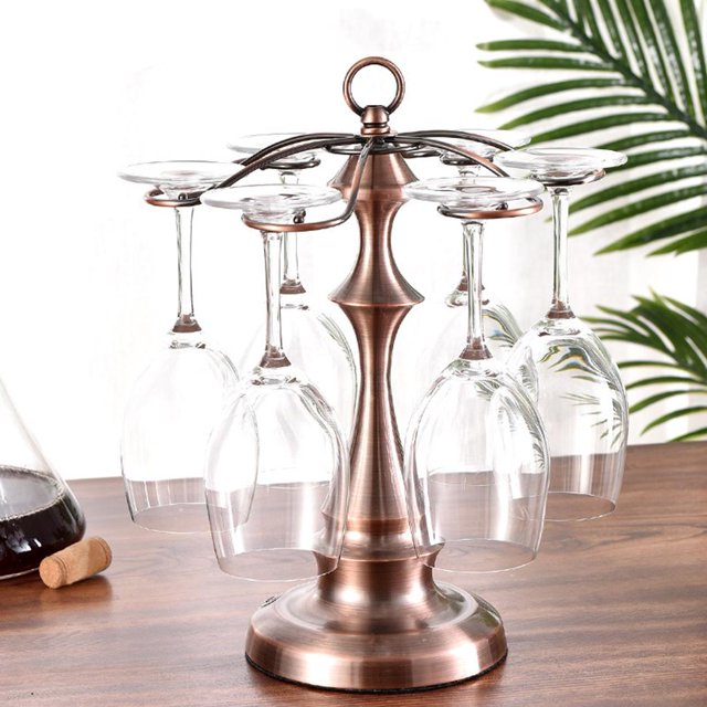 Estante para copas de vino, estante de almacenamiento, portavasos para barra de cocina Cobre Macarena Titular de la taza