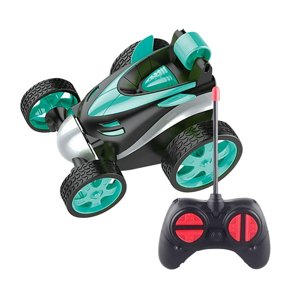 Blue Remote Control Stunt Car With 360 Flip Double Sided Driving 4Wd Off Road Vehicle Rechargeable Battery