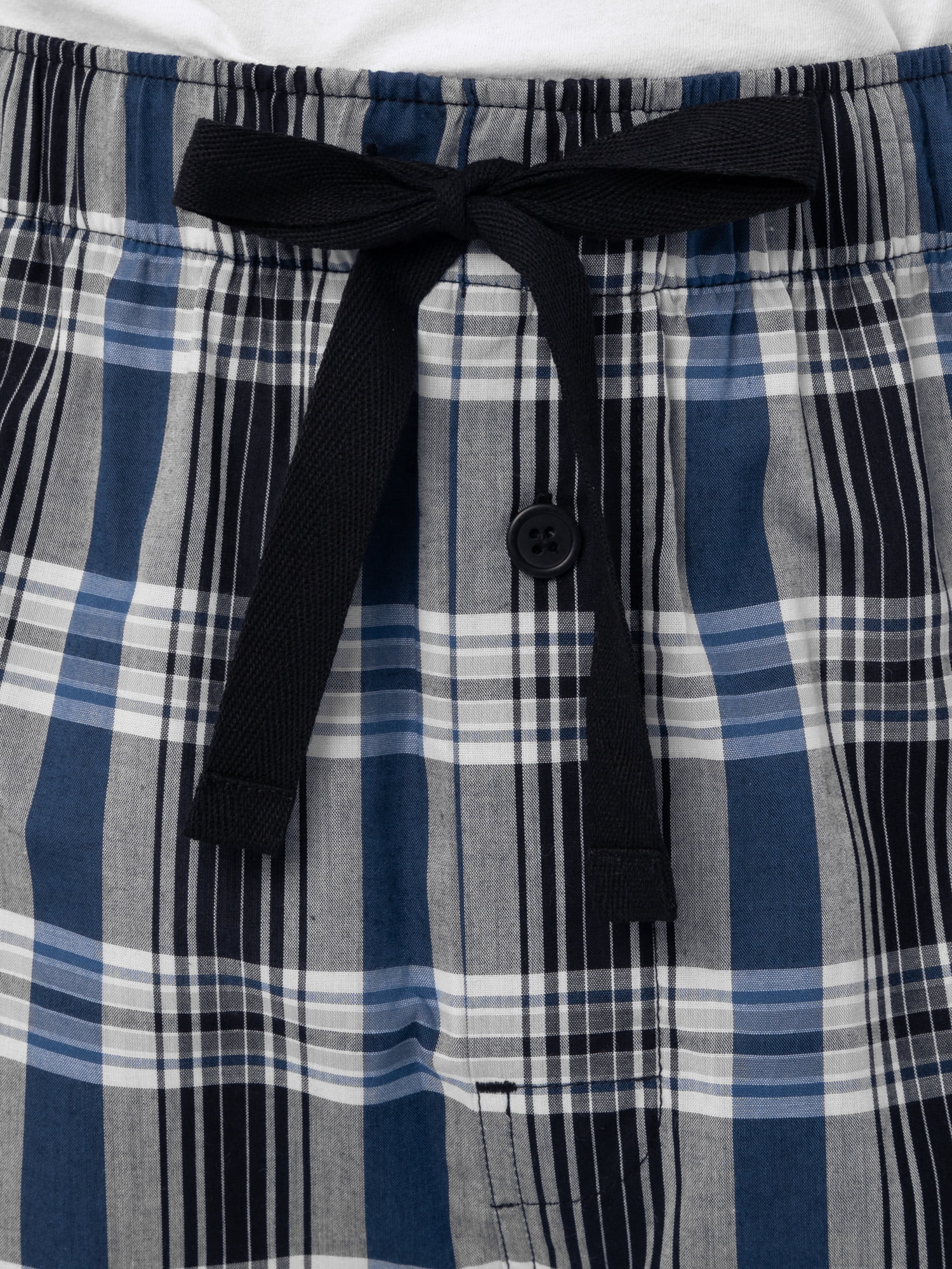 Fruit of the Loom Men's Raglan Short Sleeve T-shirt and Plaid Pajama Sleep Pant Set, Sizes S-2XL
