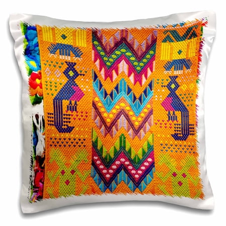 3dRose, Market textiles, Chichicastenango, Guatemala - SA10 MDE0014 - Michael DeFreitas, 16x16 inch Pillow Case