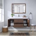 thumbnail image 6 of Stufurhome Helena Walnut 49 inch Wall Mounted Single Sink Bathroom Vanity, No Mirror, 6 of 9