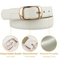 thumbnail image 6 of RISANTRY Womens White Belts for Jeans Leather Dress Belts for Women, 6 of 7
