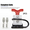 thumbnail image 4 of 2Pcs 50A Battery Quick Connect Disconnect 6-12 Wire Plug Connector For Anderson Style Plug T Handle Dust Cap Cover Solar, 4 of 7