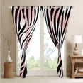 thumbnail image 4 of Erosebridal Zebra Print Curtains & Drapes Black White Pink Curtains, Wild Animal Theme Blackout Curtains Safari Living Room Curtains, Abstract Stripe Window Curtains, 4 of 6