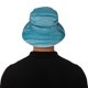 thumbnail image 5 of Balery Teal Turquoise Fluid Stripes Sombreros para el sol para hombre y mujer, sombrero de pescador con UPF 50+, 5 of 6