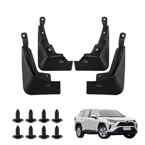 Mud Flaps Splash Guards Fit For Toyota RAV4 2019-2024, Front And Rear 4 Pieces Car Mudguards Wheel & Tire Mud Flaps, Car Fenders-Black