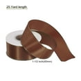thumbnail image 2 of Unique Bargains 1 1/2 Inch 25 Yard Wide Satin Ribbon with Gold Edges Grosgrain Fabric Ribbon for Gift Wrapping, Brown, 2 of 7
