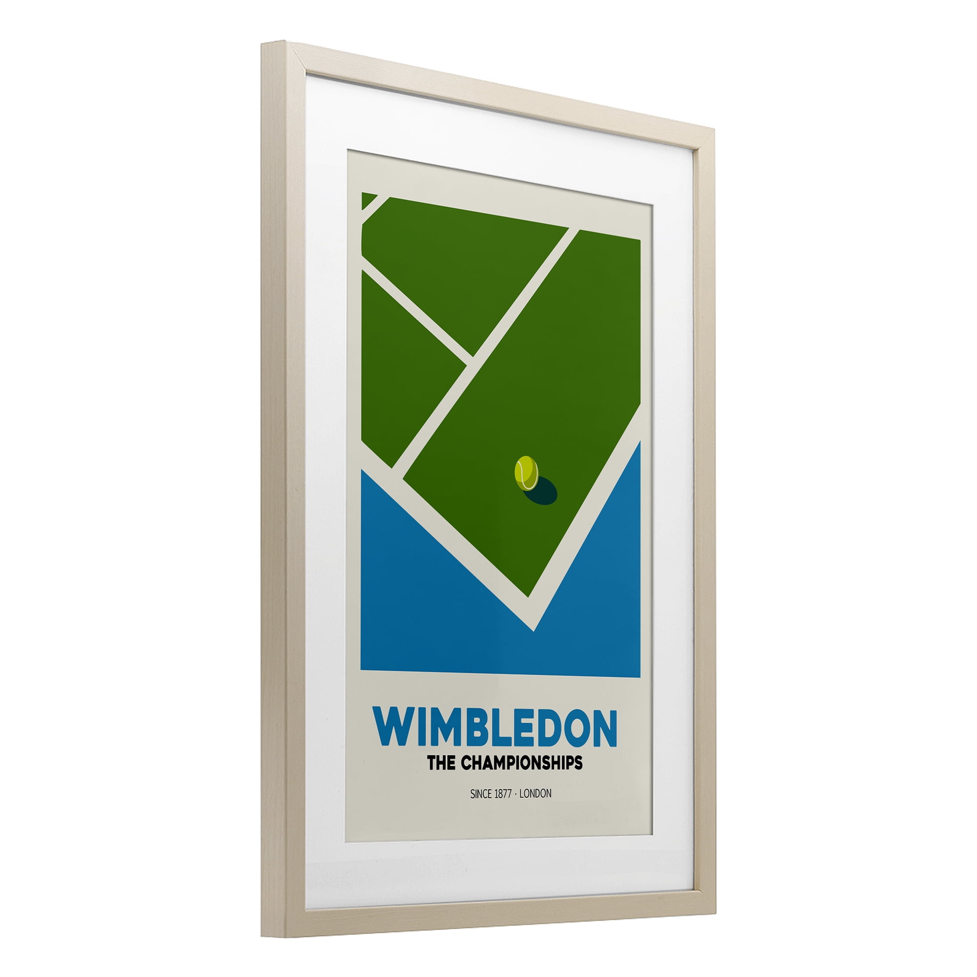 Stupell Industries Wimbledon Tennis Court Birch Framed Print Under Glass, design by Andreas Magnusson