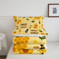 thumbnail image 5 of Erosebridal Bohemian Bug Bee King Size Comforter Sets,Retro Sunflower Florals Comforters King Size,White Brown,Colorful Stars Reversible,3-Piece,1 Comforter and 2 Pillowcases, 5 of 7