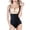 Black, variant on qolati Shapewear Bodysuit for Women Open Bust Tummy Control Seamless Body Shaper Adjustables Straps Fajas Underbust Thong Zipper Body Shapewear